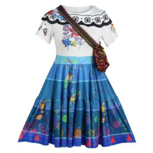 Anime Encanto Cosplay Isabela Madrigal Dress Ragazze Principessa Mirabel  Bambini Fancy Dress con parrucca Costume Party Kids Cosplay 22031224F